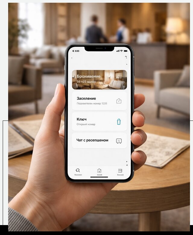 Мобильное приложение для гостей отеля в Большой Камне, управление сервисом
